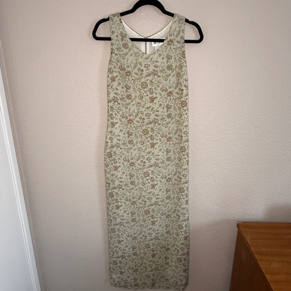 Mixit Dresses & Skirts - Vintage 90s Forest Fairy Granola Boho Cottage Green Floral Maxi Dress Womens 2